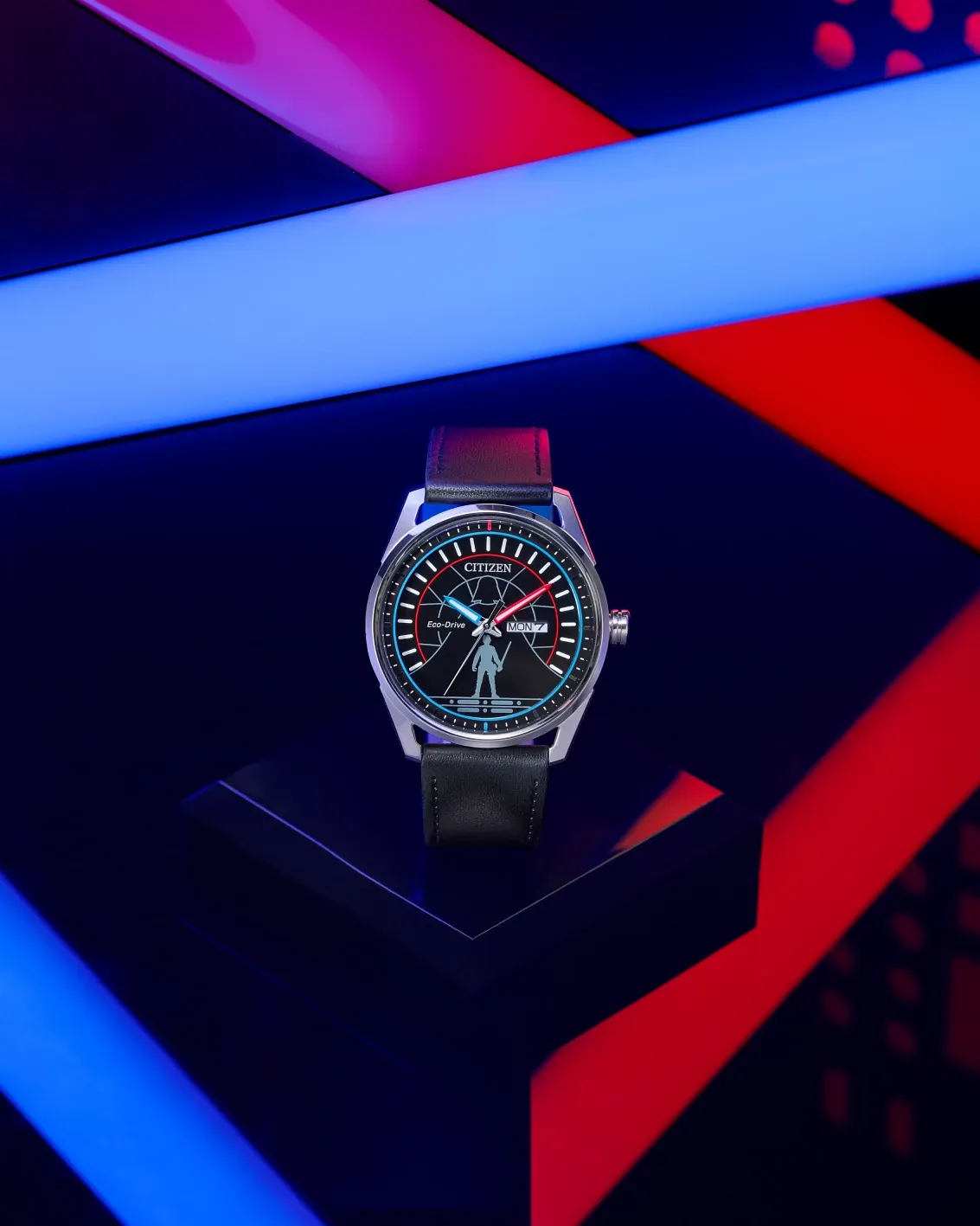 オグシ2 Duel 2.0 Black Dial Leather Strap AW0160-09W | CITIZEN